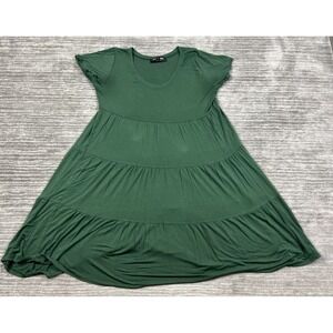 Love Kuza Dress Womens Large Green Shortsleeve Knee Length‎ Fit & Flare